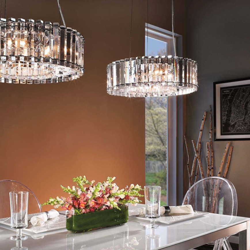 Kichler - LED Koupelnový lustr na lanku CRYSTAL SKYE 8xG9/3W/230V IP44