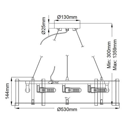 Kichler - LED Koupelnový lustr na lanku CRYSTAL SKYE 8xG9/3W/230V IP44