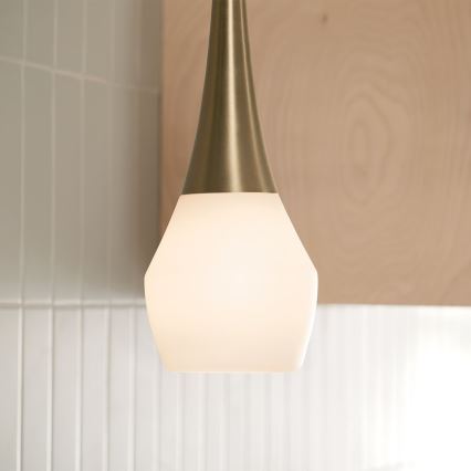 Kichler - Lustr na tyči DEELA 1xE27/60W/230V pr. 17,8 cm mosaz