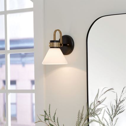 Kichler - LED Koupelnová nástěnná lampa FARUM 1xG9/3W/230V IP44 černá/mosaz