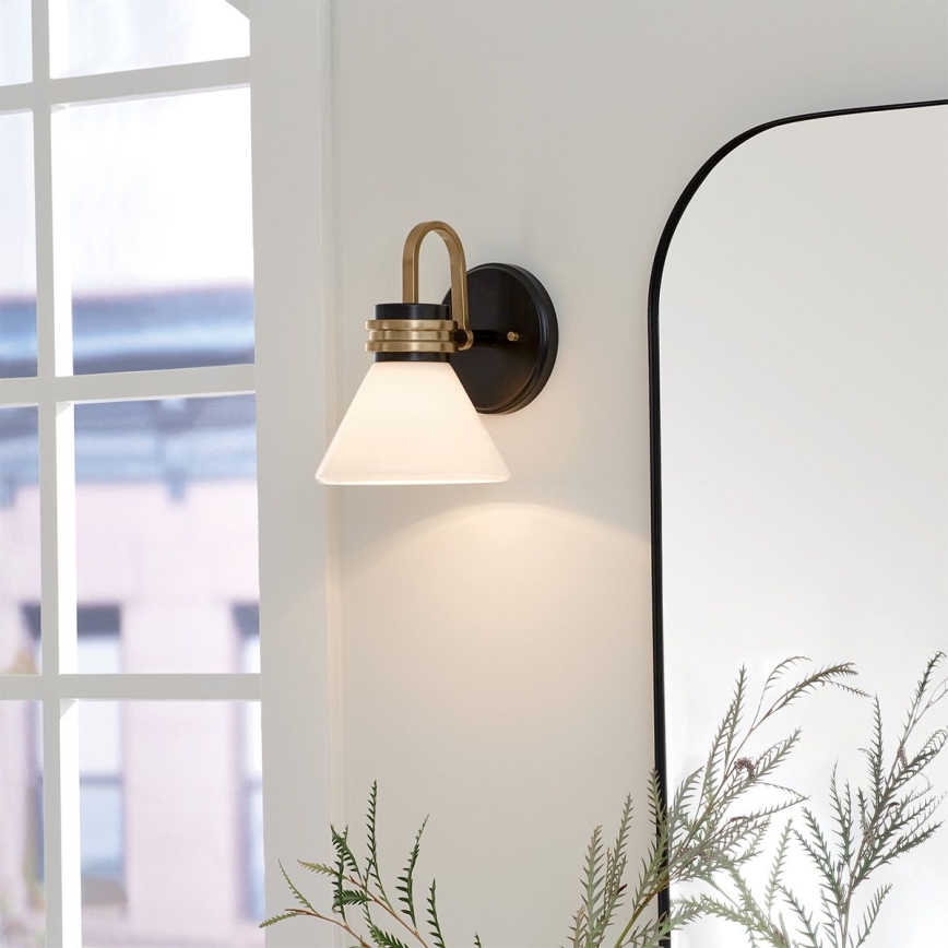 Kichler - LED Koupelnová nástěnná lampa FARUM 1xG9/3W/230V IP44 černá/mosaz