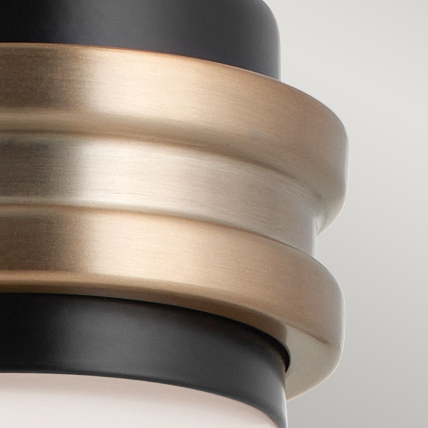 Kichler - LED Koupelnová nástěnná lampa FARUM 1xG9/3W/230V IP44 černá/mosaz