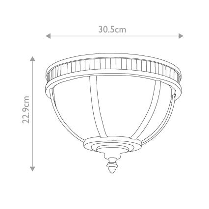 Kichler - Venkovní stropní svítidlo HALLERON 3xE14/40W/230V IP44 antracit