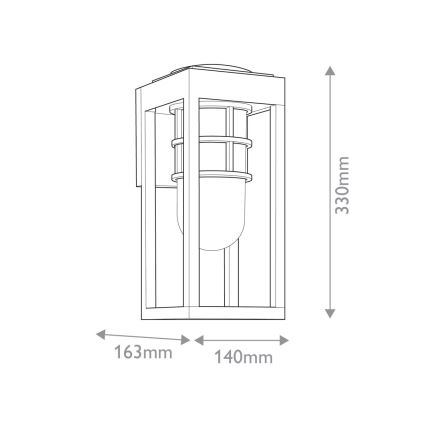 Kichler - Venkovní nástěnné svítidlo HONE 1xE27/60W/230V IP44 černá