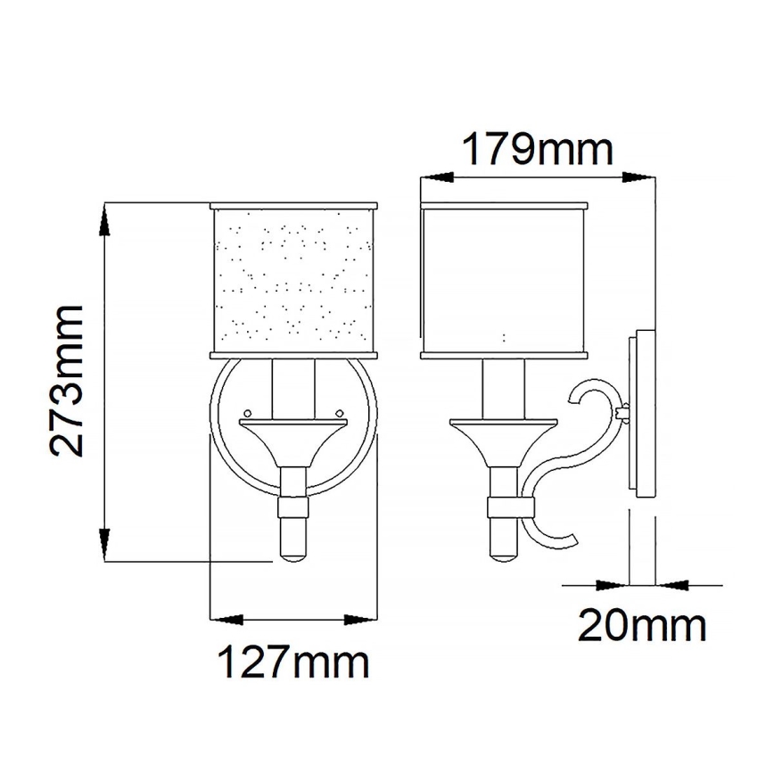 Kichler - Nástěnné svítidlo LACEY 1xE14/40W/230V matný chrom