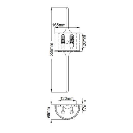 Kichler - LED Koupelnové nástěnné svítidlo MONA 2xG9/3W/230V IP44 zlatá