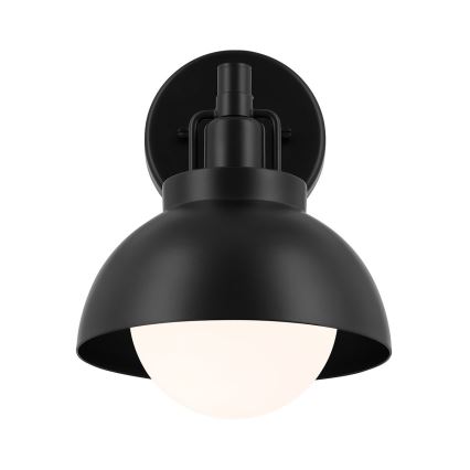 Kichler - Nástěnná lampa NIVA 1xE27/40W/230V černá