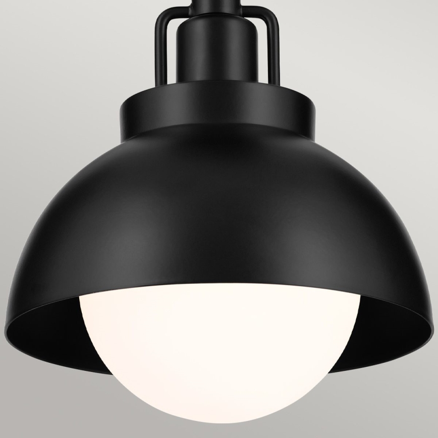Kichler - Nástěnná lampa NIVA 1xE27/40W/230V černá