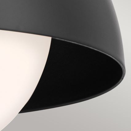 Kichler - Nástěnná lampa NIVA 1xE27/40W/230V černá