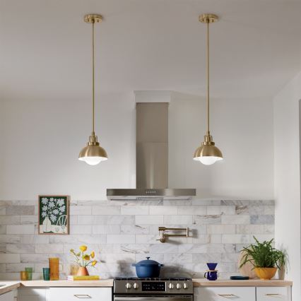 Kichler - Nástěnná lampa NIVA 1xE27/40W/230V mosaz
