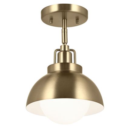 Kichler - Nástěnná lampa NIVA 1xE27/40W/230V mosaz