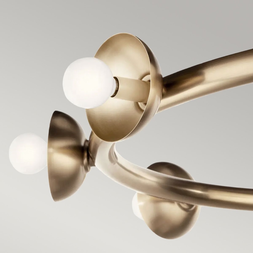 Kichler - Lustr na lanku PALTA 9xE14/40W/230V zlatá