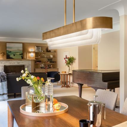 Kichler - LED Lustr na tyči SERENE LED/40W/230V zlatá