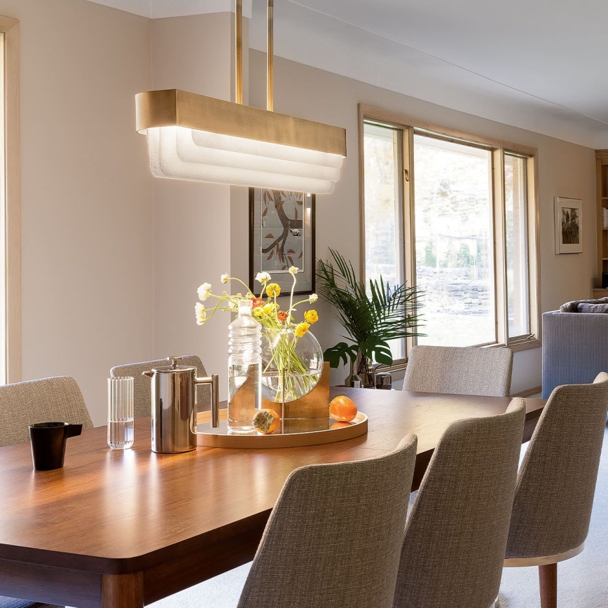 Kichler - LED Lustr na tyči SERENE LED/40W/230V zlatá