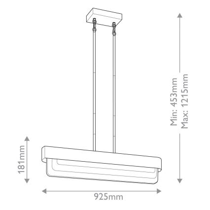 Kichler - LED Lustr na tyči SERENE LED/40W/230V zlatá