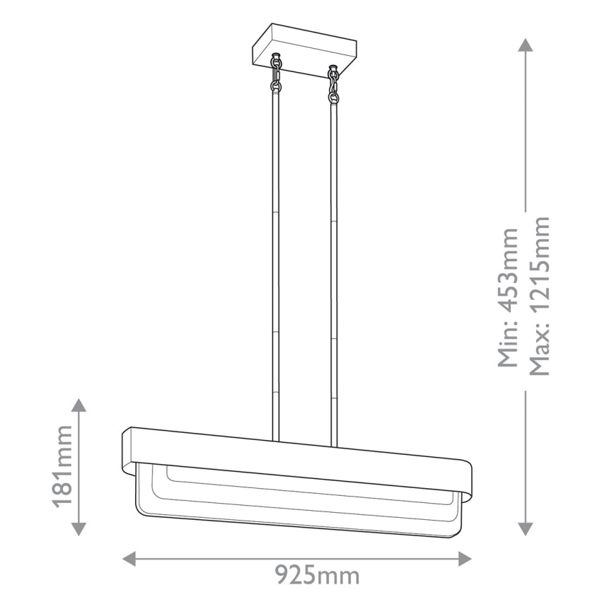 Kichler - LED Lustr na tyči SERENE LED/40W/230V zlatá