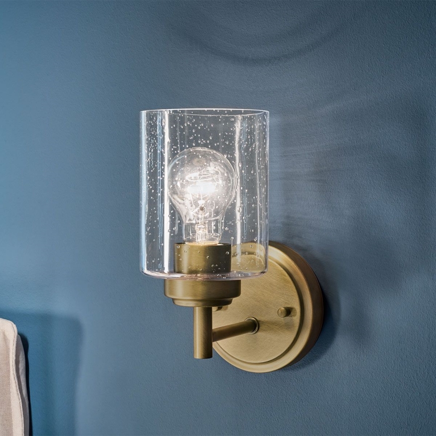 Kichler - Nástěnná lampa WINSLOW 1xE27/60W/230V mosaz