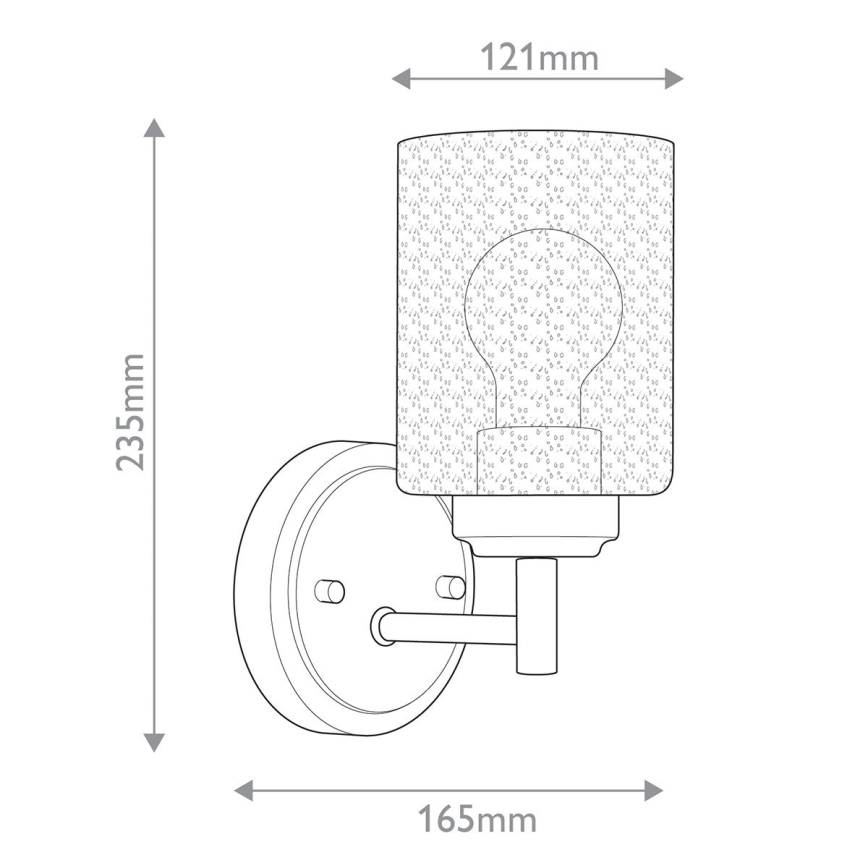 Kichler - Nástěnná lampa WINSLOW 1xE27/60W/230V mosaz