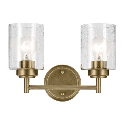 Kichler - Nástěnná lampa WINSLOW 2xE27/60W/230V mosaz