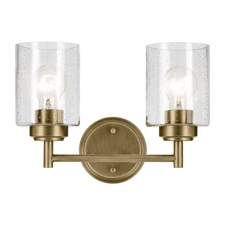 Kichler - Nástěnná lampa WINSLOW 2xE27/60W/230V mosaz