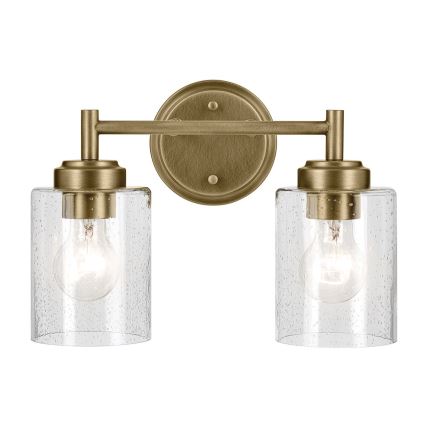 Kichler - Nástěnná lampa WINSLOW 2xE27/60W/230V mosaz