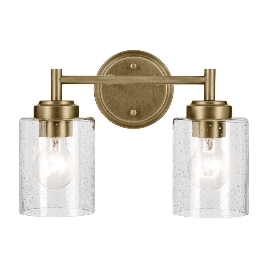 Kichler - Nástěnná lampa WINSLOW 2xE27/60W/230V mosaz