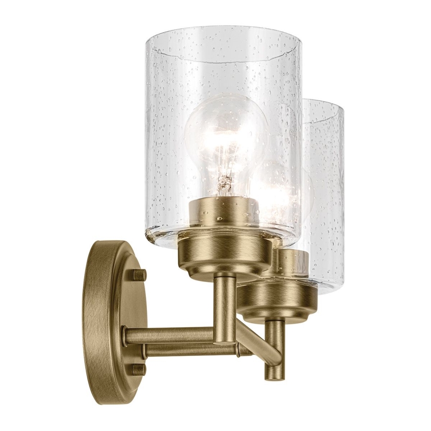 Kichler - Nástěnná lampa WINSLOW 2xE27/60W/230V mosaz