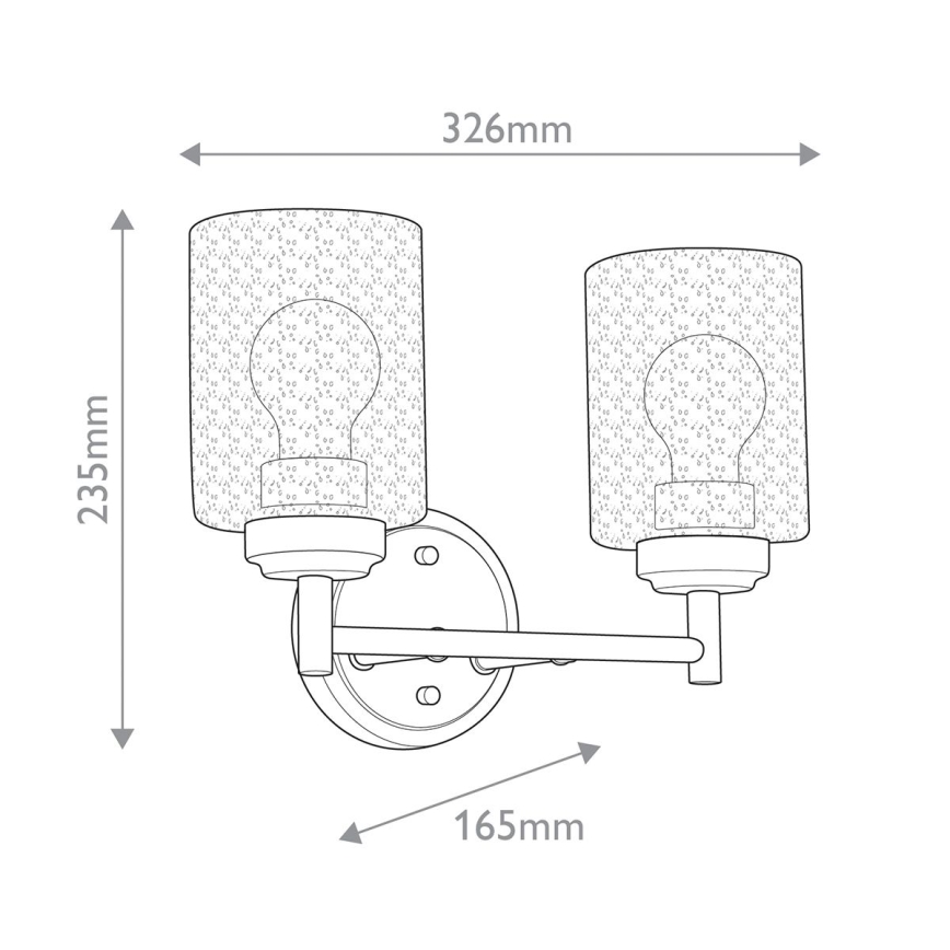 Kichler - Nástěnná lampa WINSLOW 2xE27/60W/230V mosaz