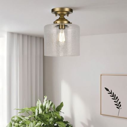 Kichler - Stropní svítidlo WINSLOW 1xE27/60W/230V pr. 21,6 cm mosaz