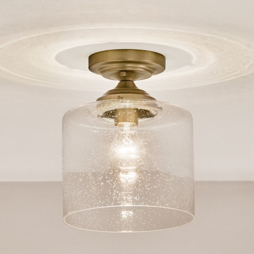 Kichler - Stropní svítidlo WINSLOW 1xE27/60W/230V pr. 21,6 cm mosaz