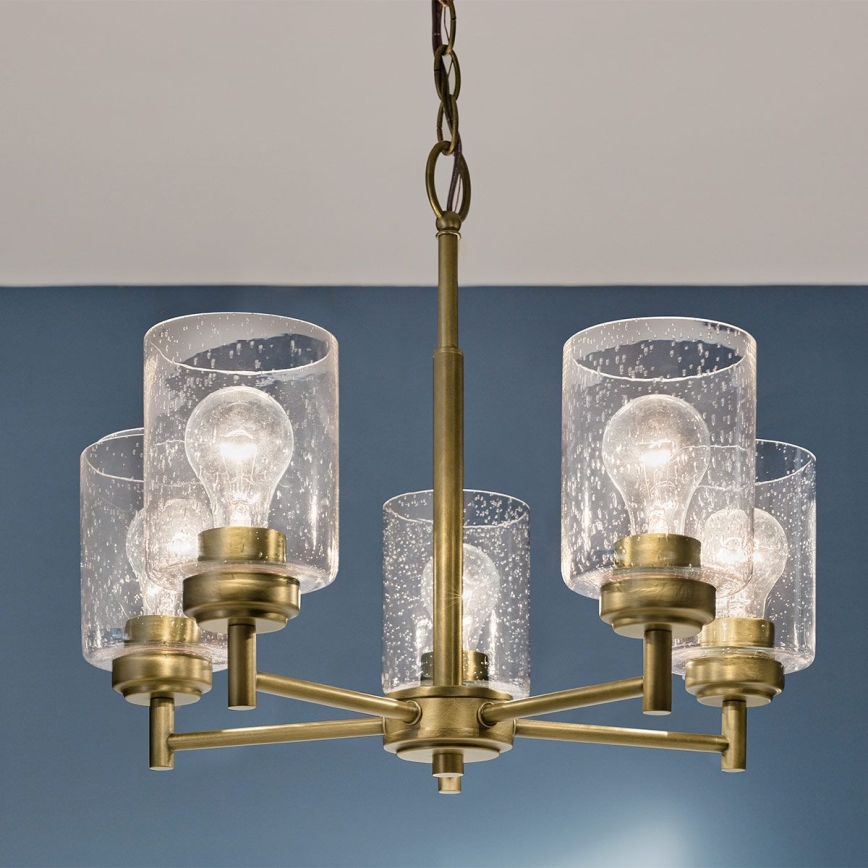 Kichler - Lustr na řetězu WINSLOW 5xE27/60W/230V pr. 50,2 cm mosaz
