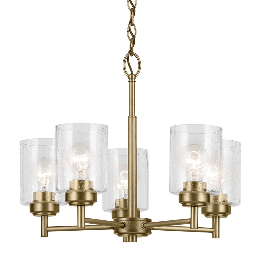 Kichler - Lustr na řetězu WINSLOW 5xE27/60W/230V pr. 50,2 cm mosaz