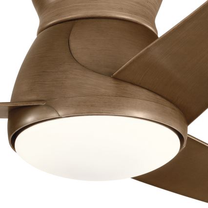 Kichler - LED Stmívatelný stropní ventilátor ERIS LED/10W/230V bronz IP44 + dálkové ovládání
