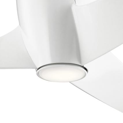 Kichler - LED Stmívatelný stropní ventilátor PHREE LED/10W/230V bílá + dálkové ovládání