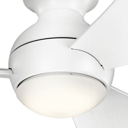 Kichler - LED Stmívatelný stropní ventilátor SOLA LED/10W/230V IP23 bílá + dálkové ovládání