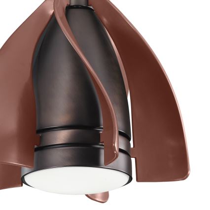 Kichler - LED Stmívatelný stropní ventilátor TERNA LED/10W/230V bronz/hnědá + dálkové ovládání