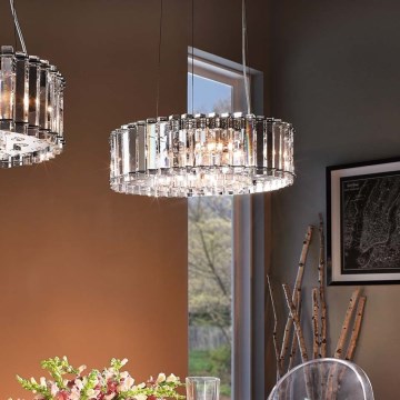 Kichler - LED Koupelnový lustr na lanku CRYSTAL SKYE 8xG9/3W/230V IP44