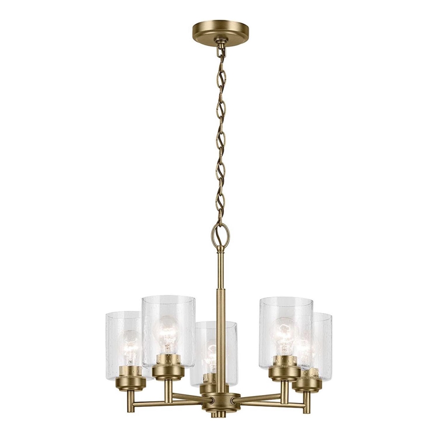Kichler - Lustr na řetězu WINSLOW 5xE27/60W/230V pr. 50,2 cm mosaz