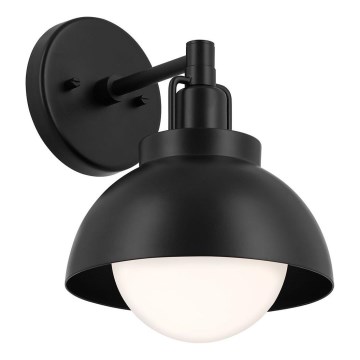 Kichler - Nástěnná lampa NIVA 1xE27/40W/230V černá