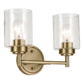 Kichler - Nástěnná lampa WINSLOW 2xE27/60W/230V mosaz
