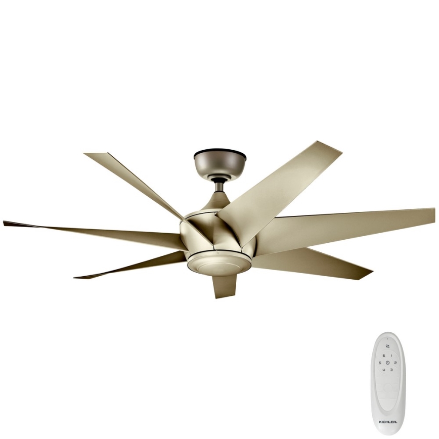 Kichler - Stropní ventilátor LEHR IP44 pr. 137 cm + dálkové ovládání