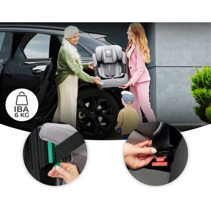 KINDERKRAFT - Autosedačka COMFORT UP i-Size (76-150 cm) světle šedá