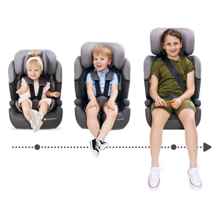 KINDERKRAFT - Autosedačka COMFORT UP i-Size (76-150 cm) světle šedá