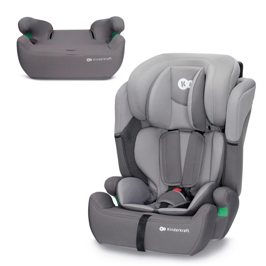 KINDERKRAFT - Autosedačka COMFORT UP i-Size (76-150 cm) světle šedá
