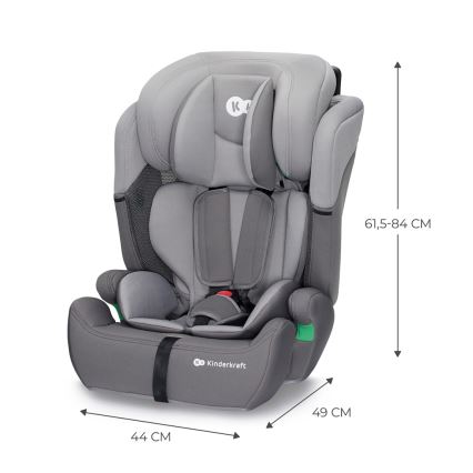KINDERKRAFT - Autosedačka COMFORT UP i-Size (76-150 cm) světle šedá