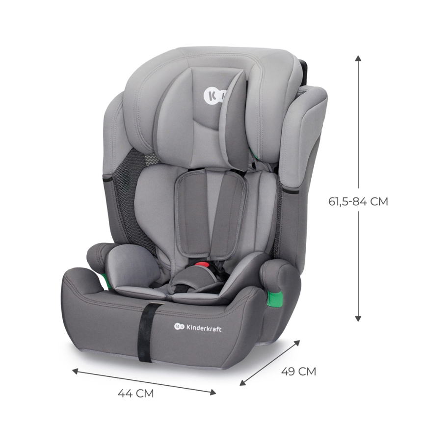 KINDERKRAFT - Autosedačka COMFORT UP i-Size (76-150 cm) světle šedá