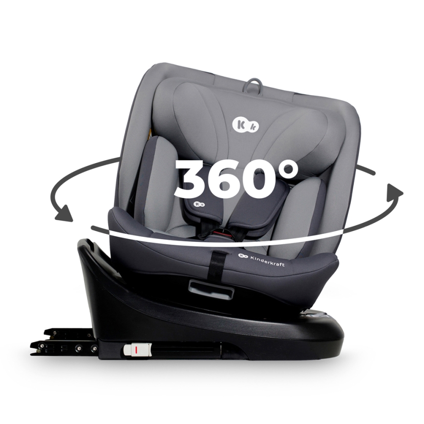 KINDERKRAFT - Autosedačka I-GROW i-Size (40-150 cm) šedá