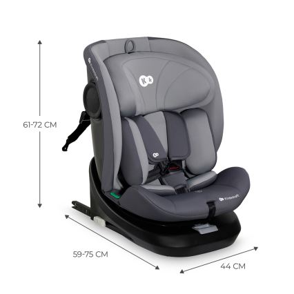 KINDERKRAFT - Autosedačka I-GROW i-Size (40-150 cm) šedá