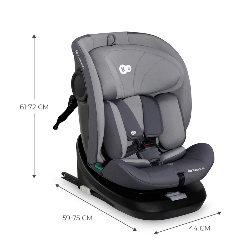 KINDERKRAFT - Autosedačka I-GROW i-Size (40-150 cm) šedá