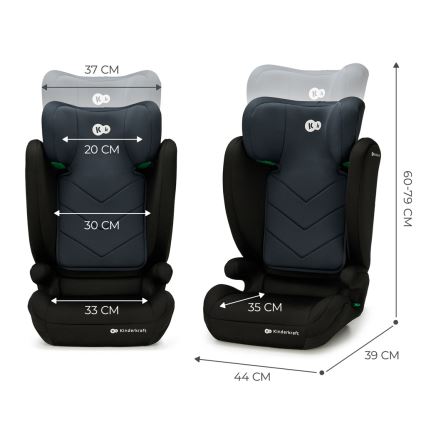KINDERKRAFT - Autosedačka I-SPARK i-Size (100-150 cm) černá